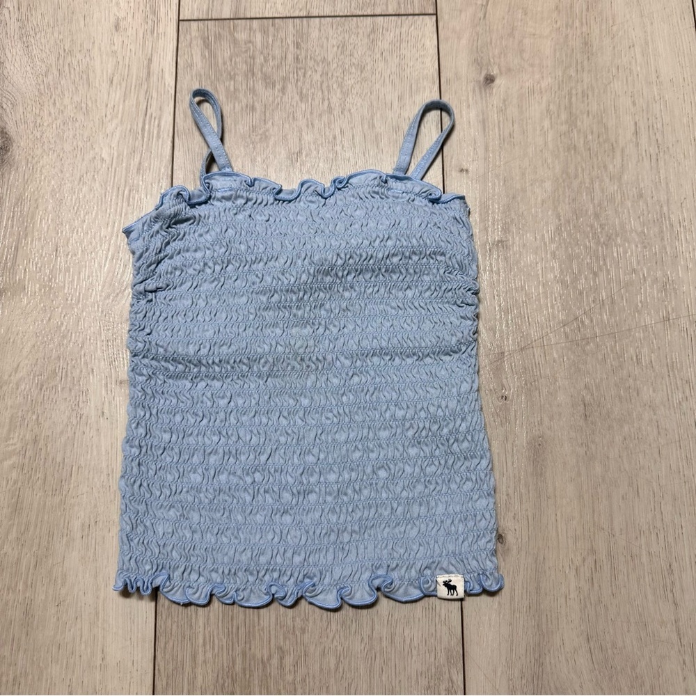 Abercrombie Kids Sky Blue Smocked ribbed preppy like new Cami